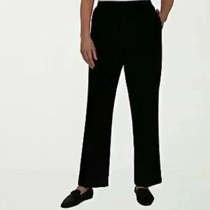 Alfred Dunner Classics Womens Straight black Corduroy Pant 8P